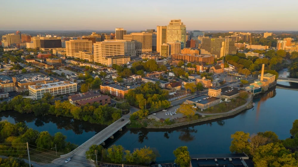 Arial view of Wilmington-Delaware