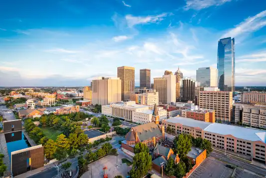 Downtown Richmond, VA skyline.