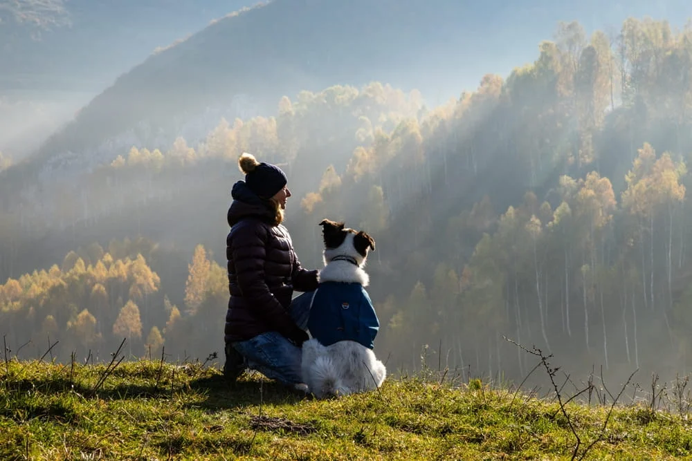 Woman and a dog