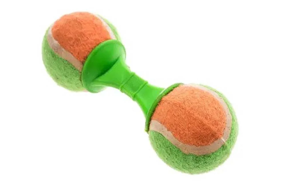 Silent green squeaker toy