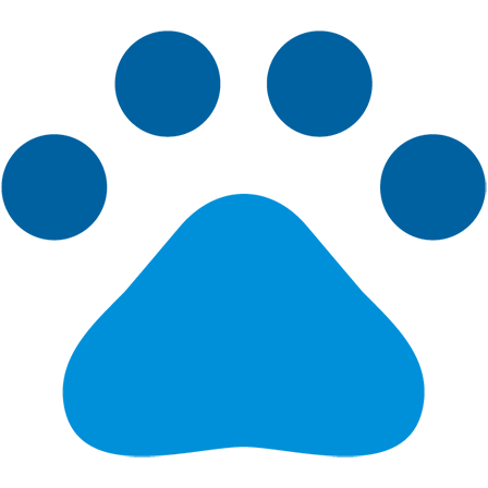 Blue pawprint icon